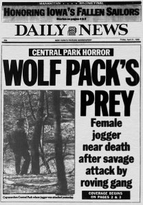 Central Park Jogger Headline