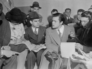 Welles fine-tuned his acting skills during an apologetic follow-up  press conference.  Photo courtesy of Corbis.