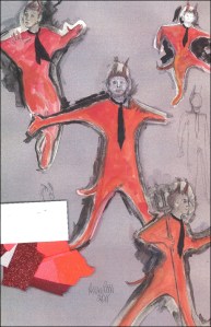 Ann Roth's costume sketches for THE BOOK OF MORMON.  