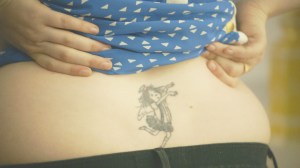 Lena Dunham's tattoo honors her childhood heroine, Eloise, who gave "a slightly weird child a lot to relate to." Photo courtesy Lena Dunham/HBO.