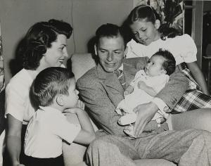 Frank Sinatra, with his first wife, Nancy, and, from left, son Frank, Jr., daughters Tina and Nancy, Jr. Photo courtesy HBO.