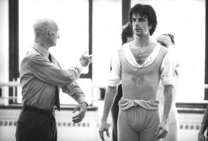 Choreographer Antony Tudo (left) coaching American Ballet Theatre dancer  Kevin McKenzie in Tudo's ballet "Jardin Aux Lilas," circa 1986.  Photo: Paul B. Goode.