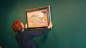 Jane Anderson returned her Great Great Aunt Edith's artwork to the Provincetown, Mass., art community where she painted it almost a century before. From PACKED IN A TRUNK. Photo courtesy HBO.