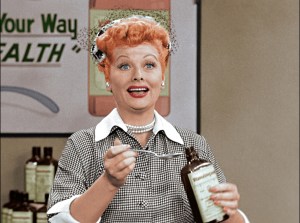 Lucy Ricardo, the eternal show biz wannabe, tackles an especially tasty TV commercial gig in the newly colorized classic episode: "Lucy Does a TV Commercial." Photo ©2015 CBS Broadcasting, Inc. 