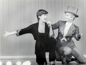 Carrie Fisher and her mom, Debbie Reynolds, share the stage. As seen in BRIGHT LIGHTS. Photo: Fisher Family Archives. Courtesy HBO. 