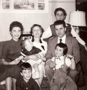 The Genovese family, circa early 1950s, from left: Kitty, Bill, Frank, Rachel, Vincent, Susan and Vinnie. Photo courtesy of The Witnesses Film, LLC.
